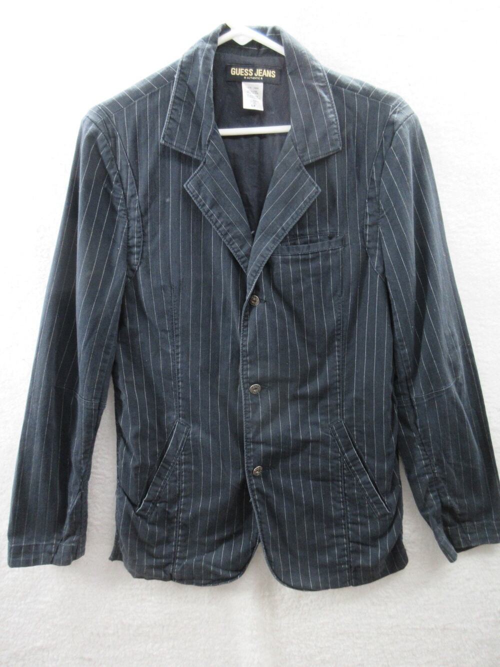 GUESS JEANS Women's Small Pinstripe Cotton Blazer